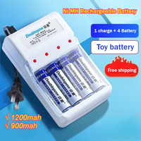 Ni-MH Rechargeable Battery AA 1200mAh AAA 900mAh 1.2V High Capacity Charger Set for Alarm Clock Calculator Remote Control Toys