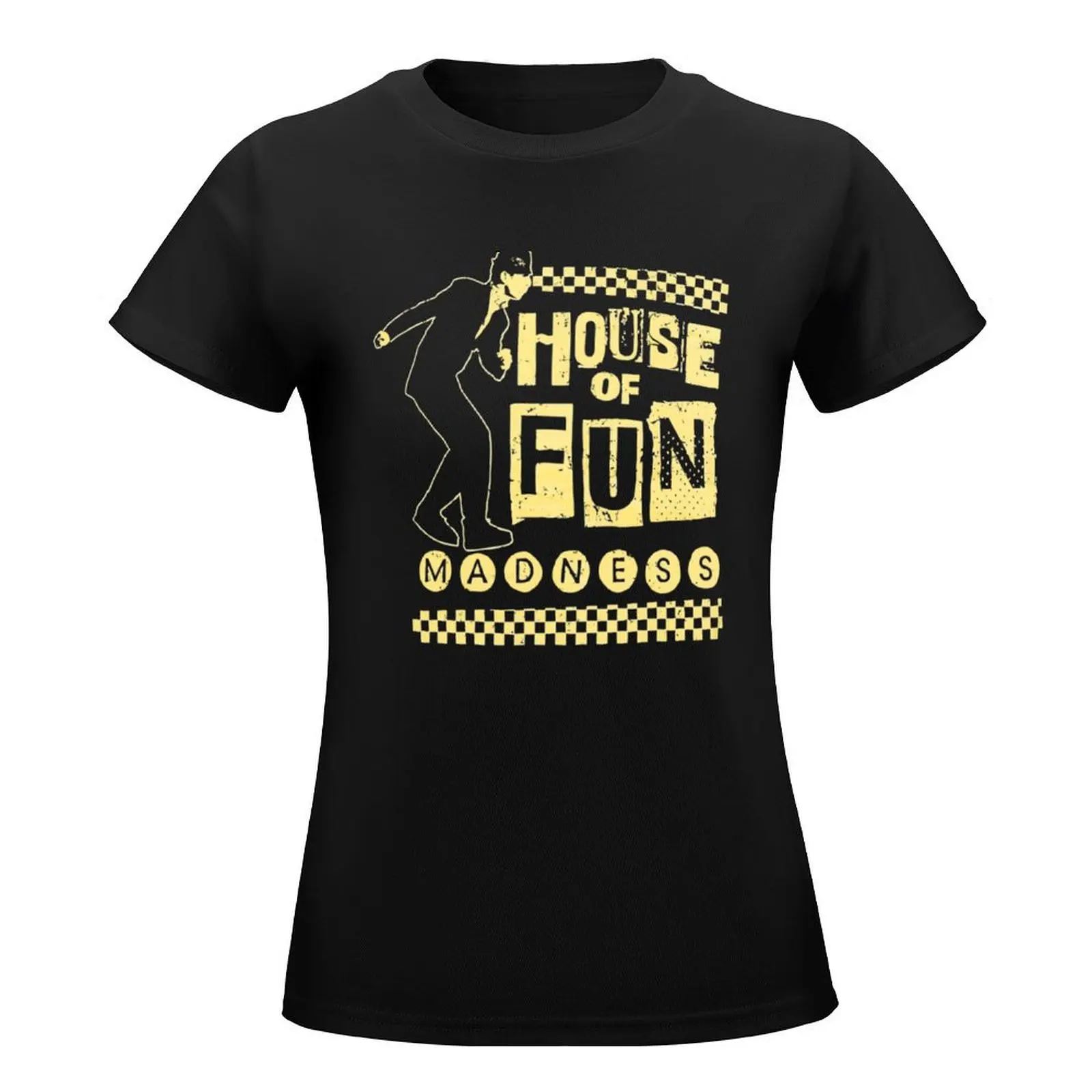 logo Madness-House-of-fun pantomim T-Shirt female cute clothes plus size t shirts for Women loose fit