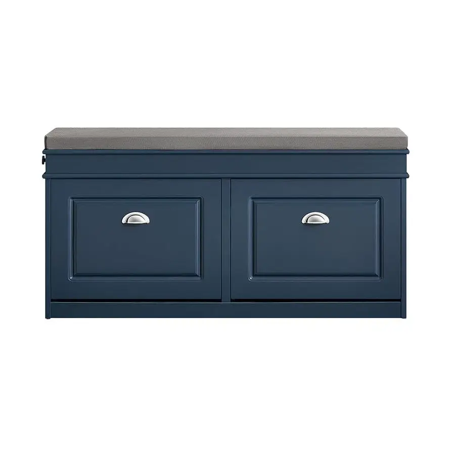 

Haotian Shoe Storage Bench Entryway, Shoes Cabinet Bench with 2 Flip Drawers Cushion, Modern Design Shoe Organizer for Hallway