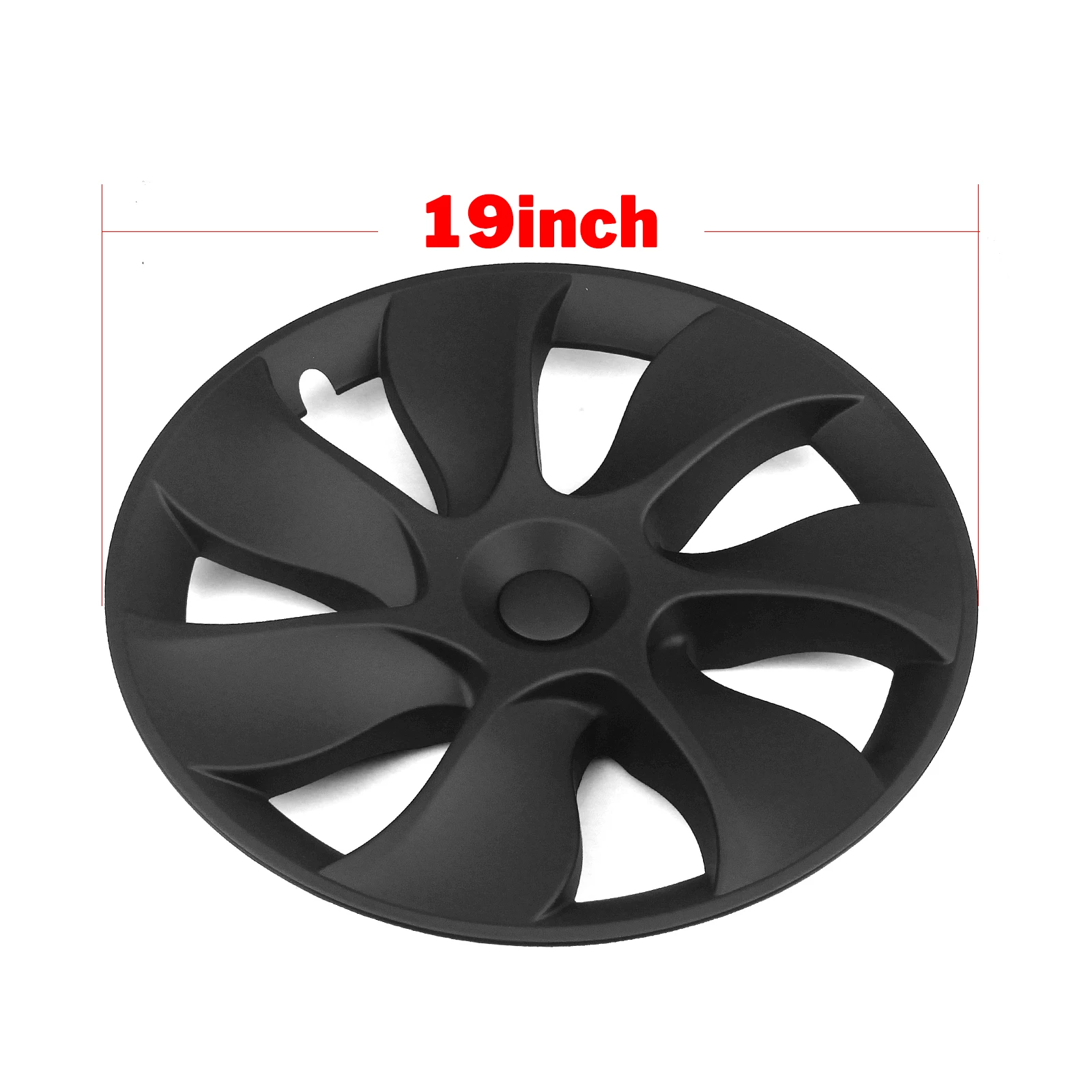 4pcs/set 19\'\' Hubcaps 19 Inch Matte Black Hub Cap Wheel Rim Cover For Tesla Model Y 2020 2021 2022 2023 2024