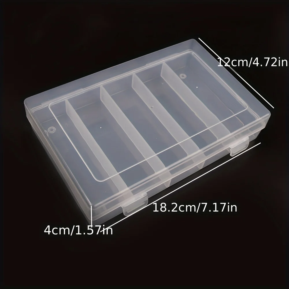 Transparent nail polish glue storage box, stain-resistant, 5 large compartments for nail glue storage, spacious organizer - view 2