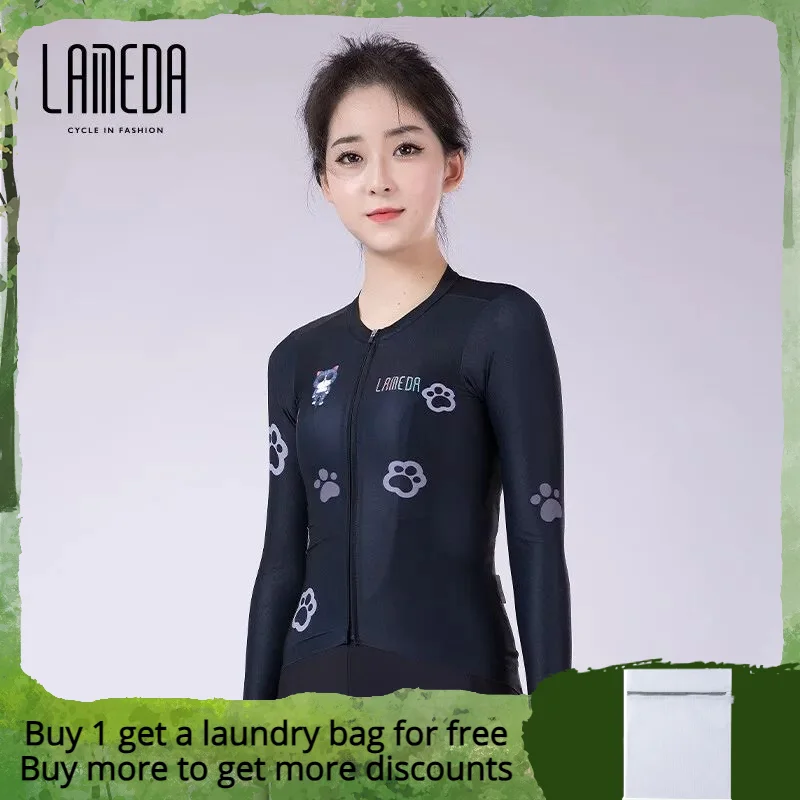 

LAMEDA Women's Cycling Jersey Breathable Long Sleeve Quick Drying cycling shirt Road Bicycle Clothing Professional