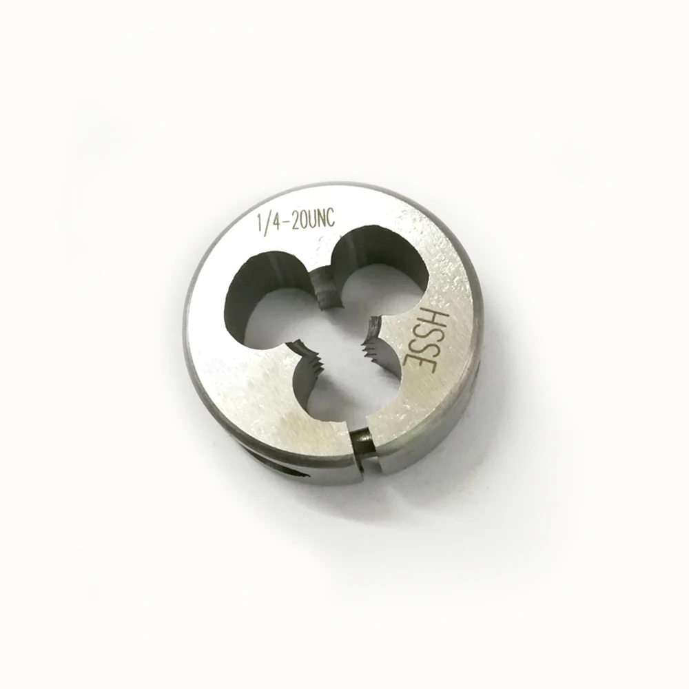 Right Hand HSSE Unified trhead Split Round Die Fine Screw Adjustable dies UN UNC UNEF 1/4 1/4-20  UNF 1/4-28 UNS 1/4-32 1/4-36