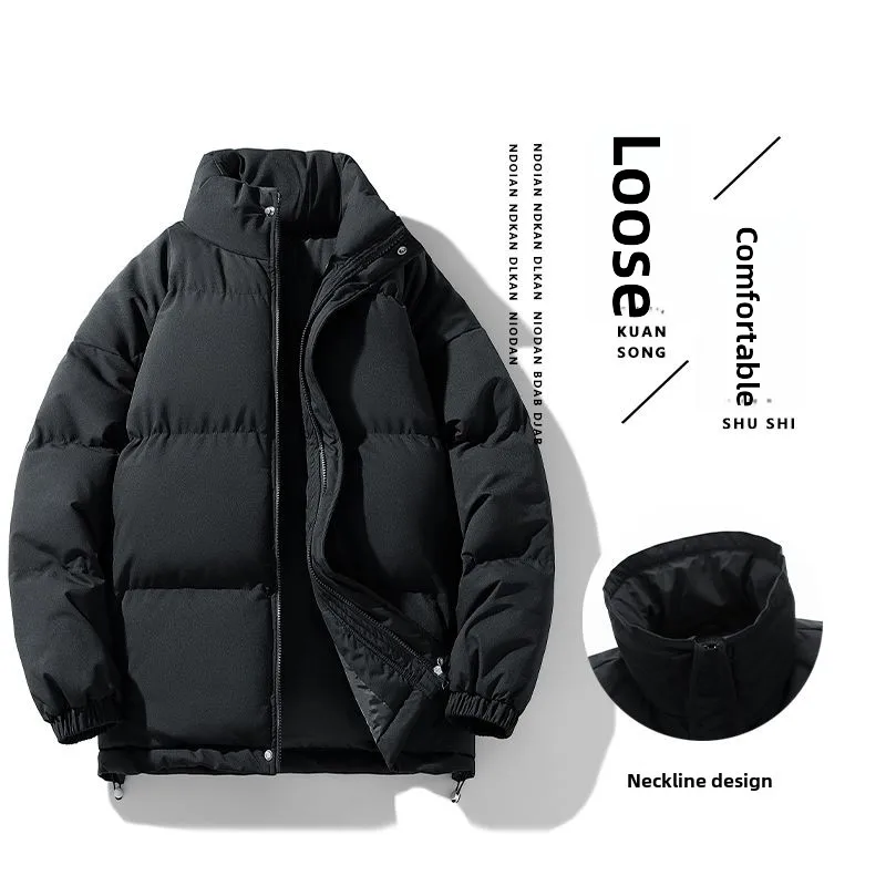 Down Warm Winter Thickened Jackets Young Men's Waterproof and Cold-proof Thermal Casual Tops Cotton-padded Down Jacket