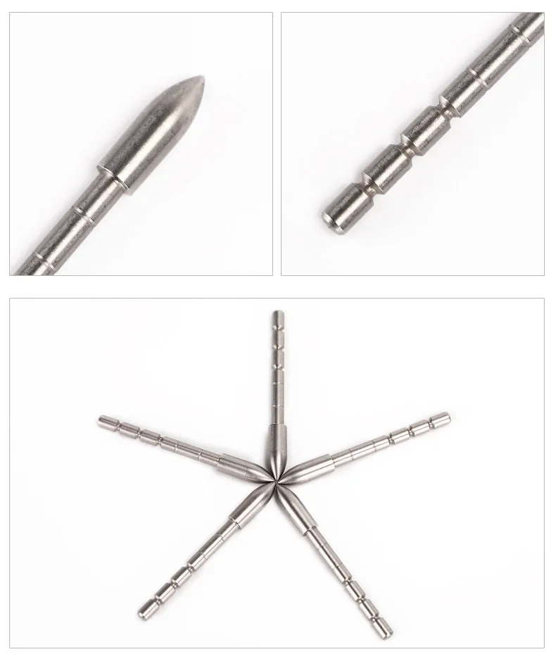 12pcs 70 80 90 100 110 120 Grain Stainless Steel Bullet Point Tip For ID 4.2 mm carbon Arrow Shaft  Archery Bow Hunting view 5