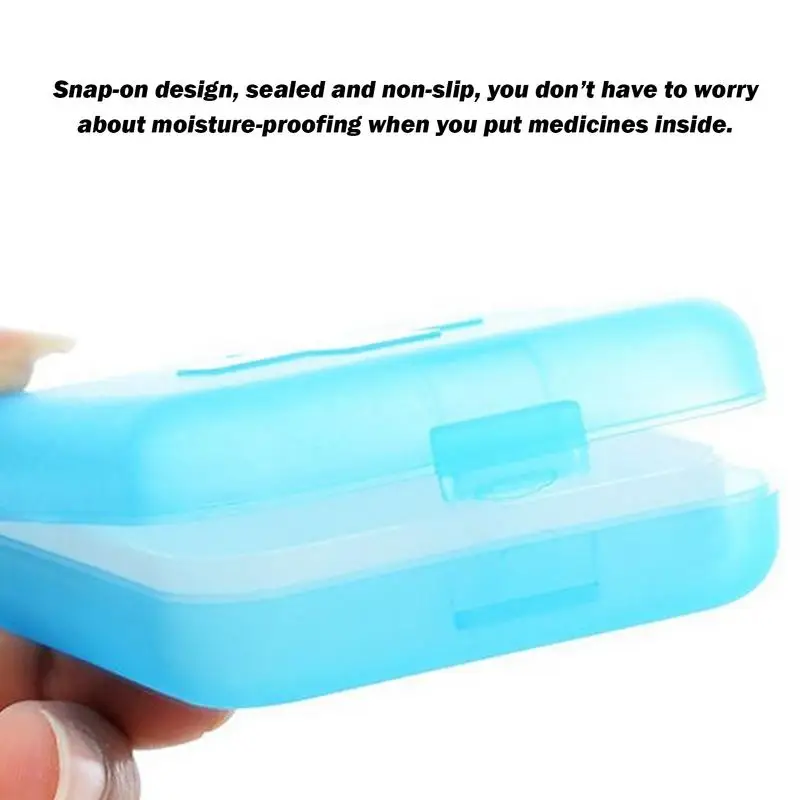 Mini portapillole Organizzatore quotidiano per pillole Scatola portaoggetti per medicinali Scatola portapillole portatile con chiusura a scatto Segmentato trasparente