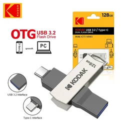 KODAK K273 USB-Flash-Laufwerk USB3.2 Typ C Flash-Laufwerk 128 GB 64 GB Pendrive High Speed Dual Memory Stick für Smartphone Laptop