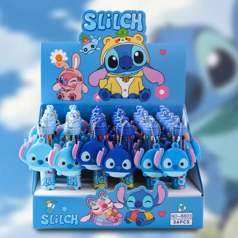 

24 шт./лот Kawaii Disney Stitch кулон 10 цветов шариковая ручка милые шариковые ручки школьные и офисные письменные принадлежности