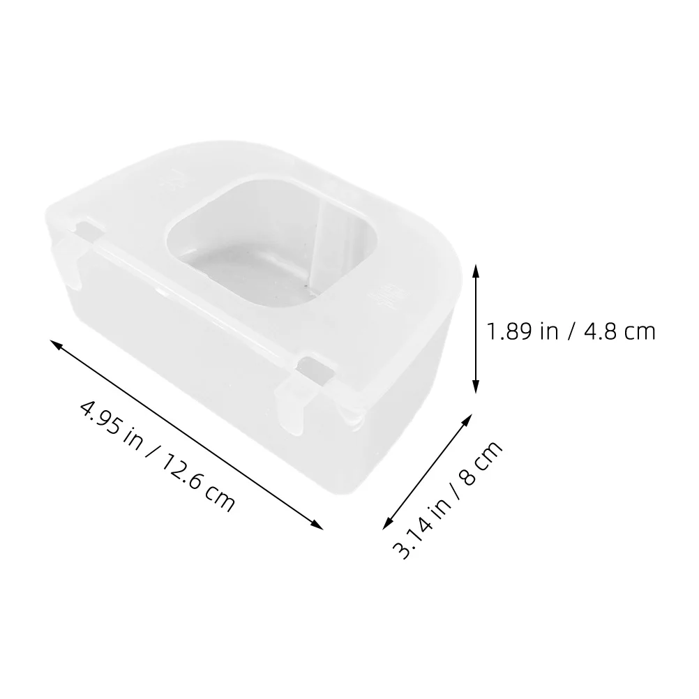 

2Pcs Hanging Bird Feeder Bowl Sturdy Reusable Cage Food Holder Space-Saving Transparent Design for Indoor Bird Feeding Supplies