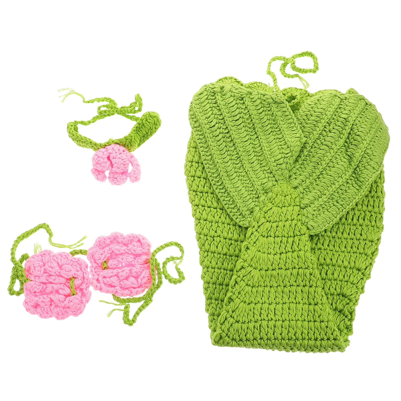 

1 set 1 Set Newborn Girl Costume Soft Yarn Baby Photo Shoot Studio Home Use Photography Props Infant Girl