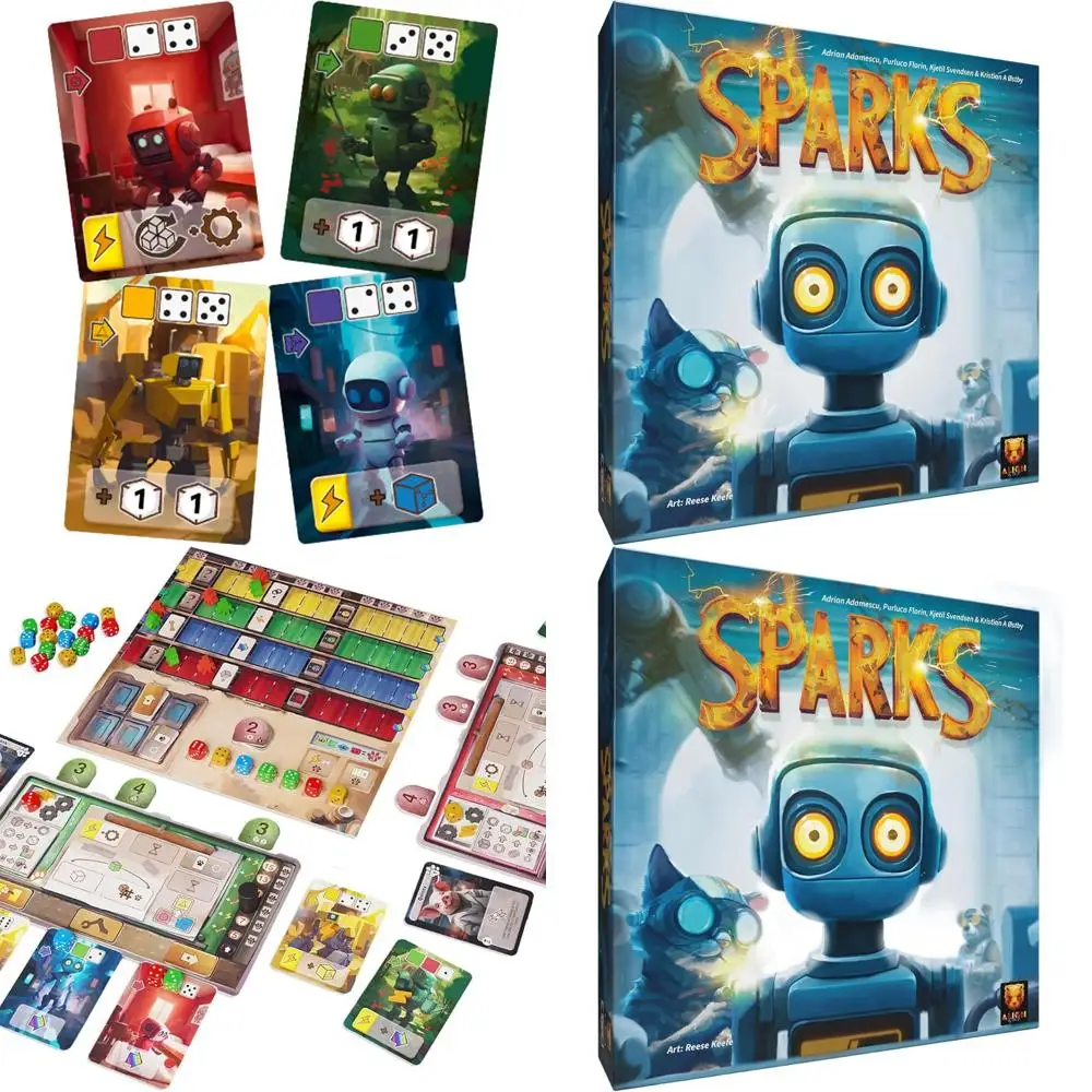 

Robot Factory Game: Dice Drafting Strategy for Ages 12+, 1-4 Players, 45 Min Playtime by Surfin' Meeple