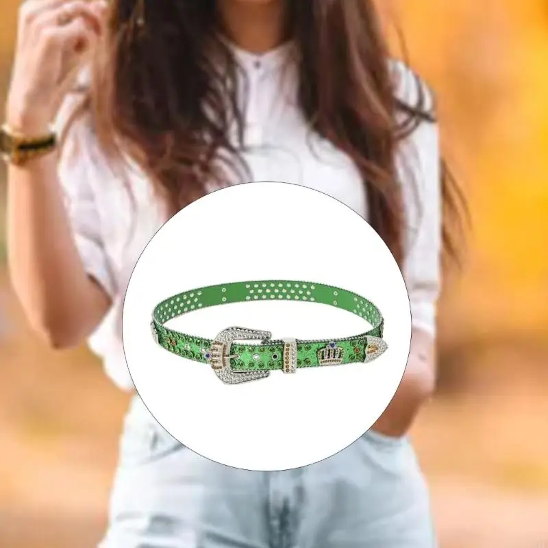 31kd Belt per cintura verde gotica per appassionati strada