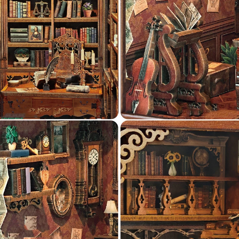 Bricolage maisons de poupée en bois livre de temps maison modèle Miniature avec Kit de meubles 3D assembler jouet pour enfants adulte cadeau d'anniversaire Casa