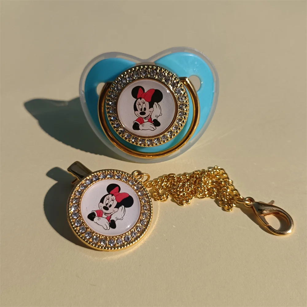 [1 conjunto] rei leão mickey minnie mouse imagem do bebê mamilo mordedor bpa livre dentição do bebê acalmar mamilos de borracha para crianças bebês