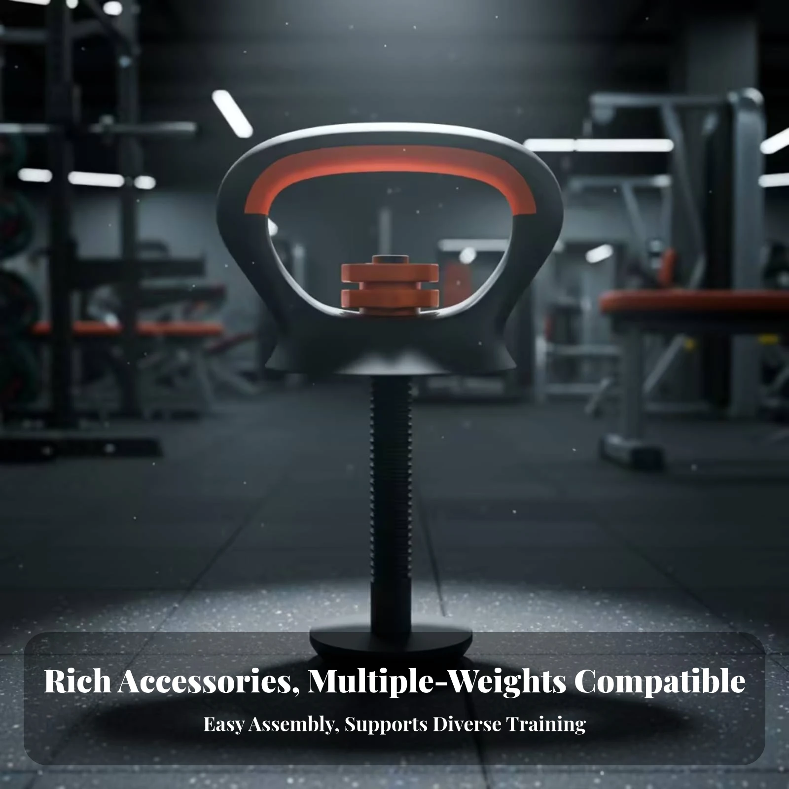 Picture 4: Adjustable Kettlebell Handle Portable Coated Easy to Install Threaded Kettlebell Base Exercise Equipment