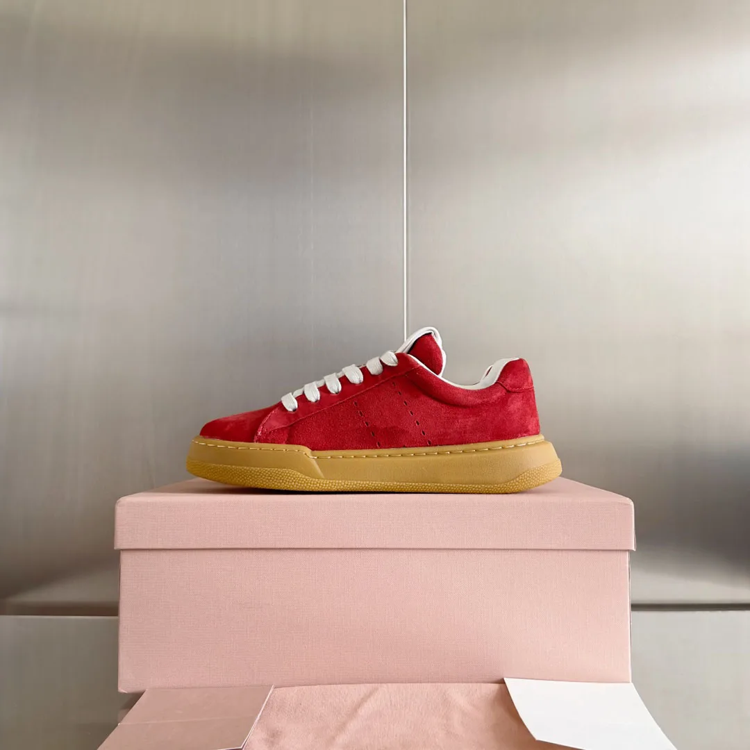 Women's Suede Low-Top Court Sneakers