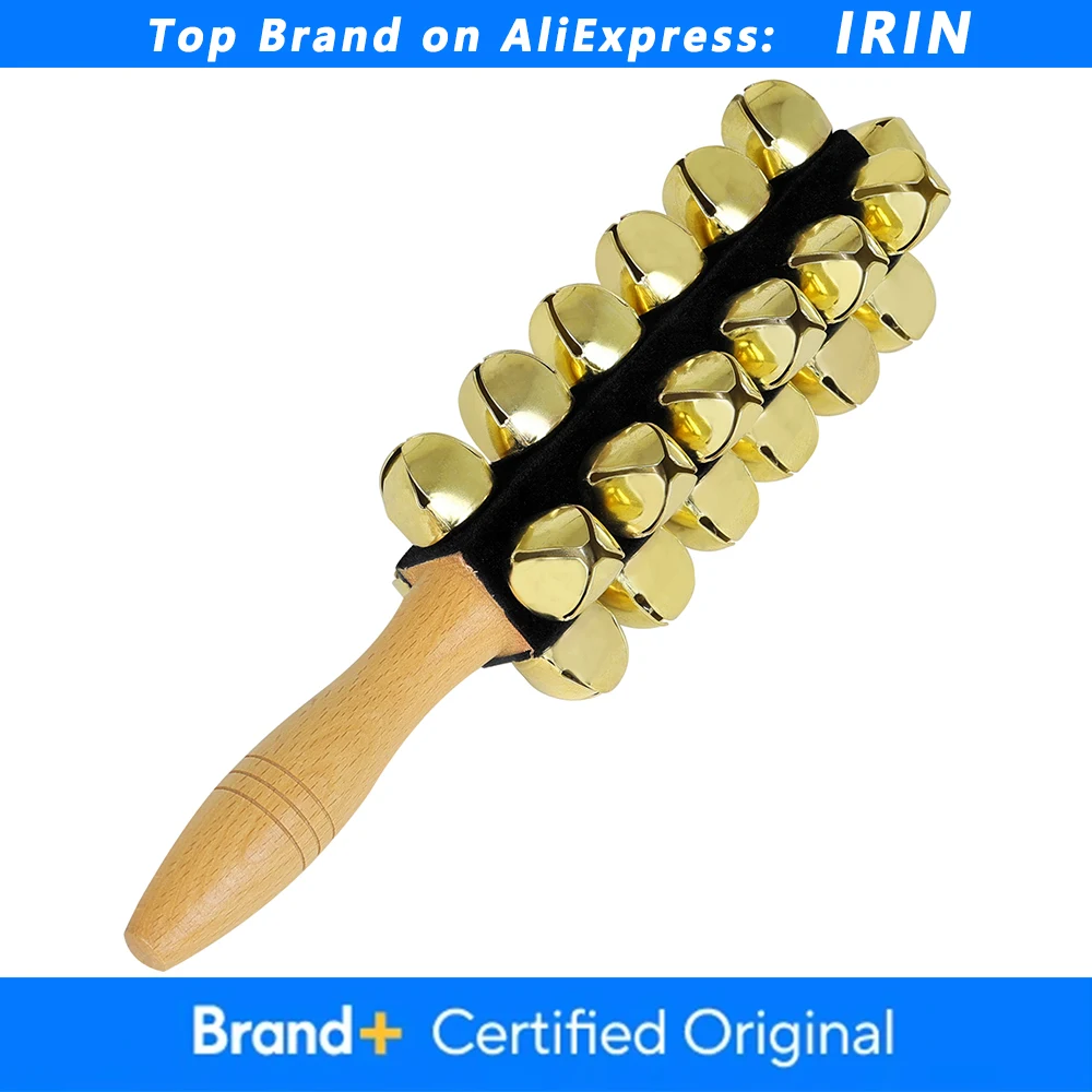 

Ручной колокольчик IRIN, колокольчики, деревянный шейкер, колокольчики для взрослых, КТВ, вечерние инструменты Orff, игрушки для раннего образования