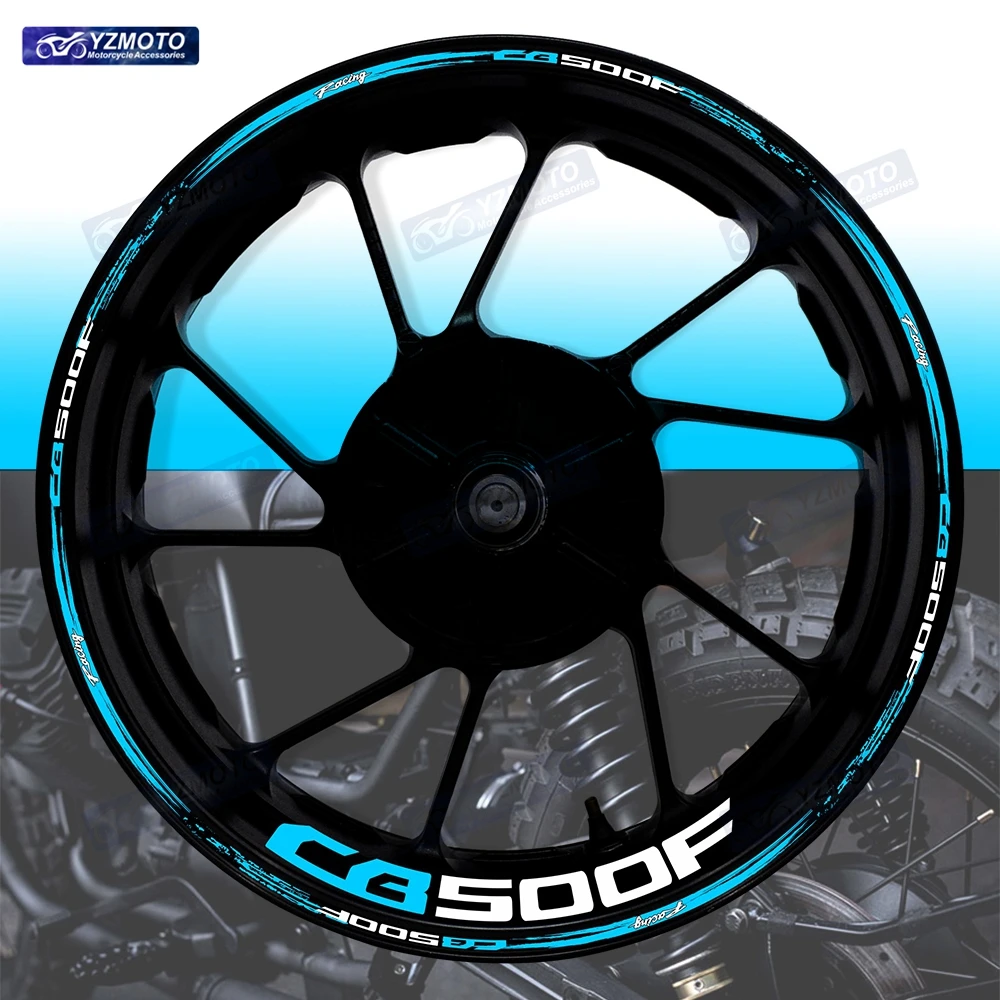 

Для мотоцикла Honda CB500F 17-дюймовая наклейка на переднее и заднее колесо, наклейка на ступицу, гоночная светоотражающая водонепроницаемая декоративная наклейка на обод