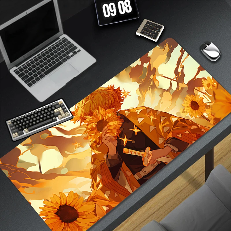 Computer Gaming Accessories Cool Mousepad Office PC Mouse Pad D-demon Slayer Zenitsu Keyboard Pad Desk Decoracion Anime Desk Mat