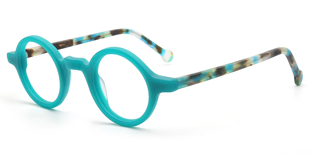HONKAN Kleine Acetat-Brillenfassung Vintage Runde Handgefertigte Vollrand-Brillengestelle für Herren und Damen Kurzsichtigkeit Lesebrille – Detail 29