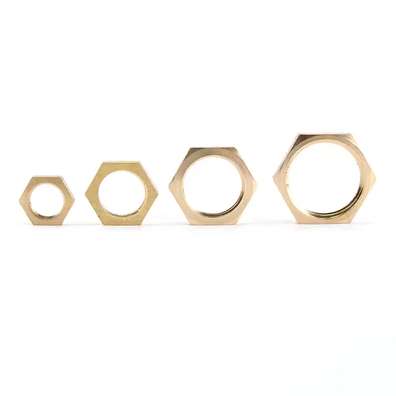 5 قطعة/الوحدة النحاس عرافة المكسرات BSP 1/8 1/4 3/8 1/2 الموضوع سداسية عرقوب غطاء النحاس عرافة قفل المكسرات وصلة أنابيب