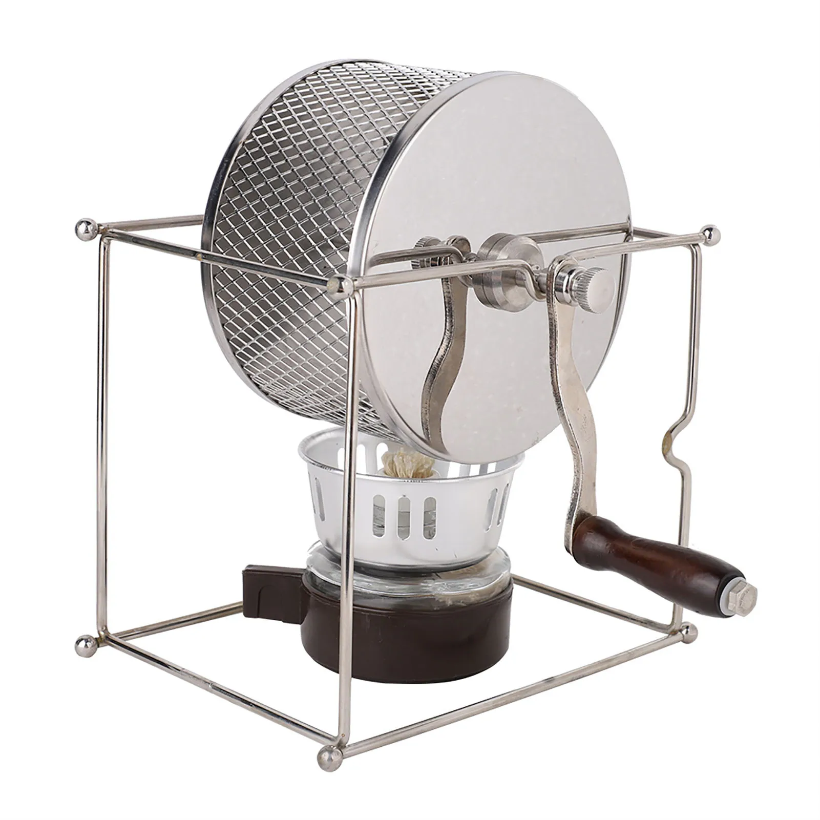 

Coffee Beans Machine Mini Manual Coffee Beans Roasting Machine DIY Stainless Steel Rollers with Handle Coffee Beans Rollers