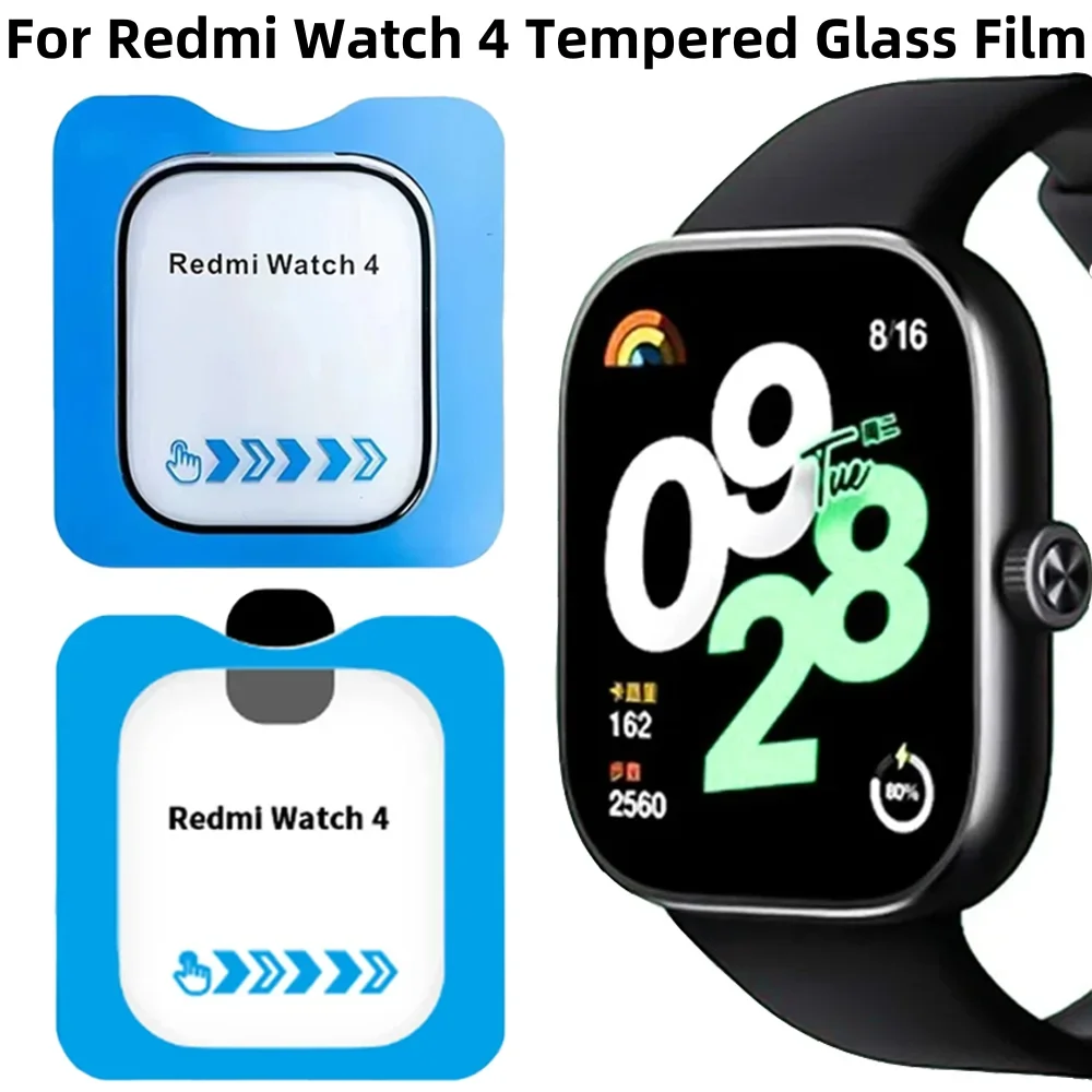 กระจกนิรภัยสำหรับ redmi Watch 4ป้องกันรอยขีดข่วนป้องกันหน้าจอสำหรับ redmi Watch 4วินาทีฟิล์มป้องกันการติดตั้ง