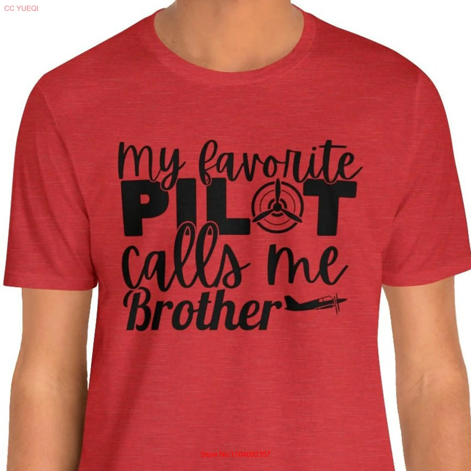 My favorite pilot calls me brother t shirt gifts Aviator Aviatrix Travel Flying Family of flyers dad