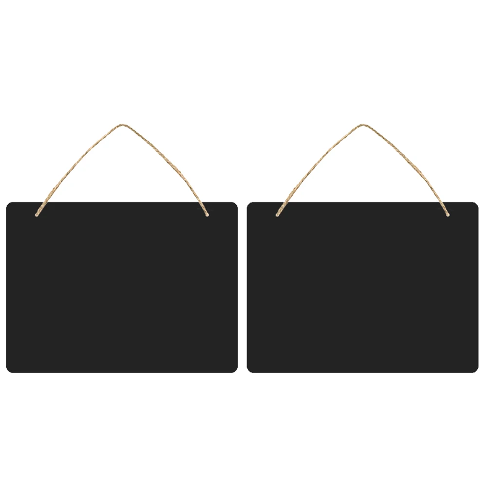 

2Pcs Density Board Blackboard Hanging Double-Sided Mini Chalkboard Message Writing Wall Sign Home Decor