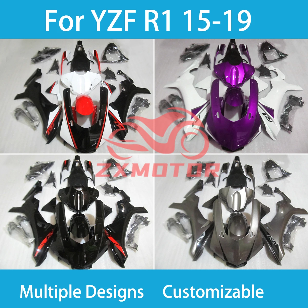 

Motorcycle Fairing Set YZF R1 15 16 17 18 19 Fairings Free Custom Injection for YAMAHA YZFR1 2015 2016 2017 2018 2019