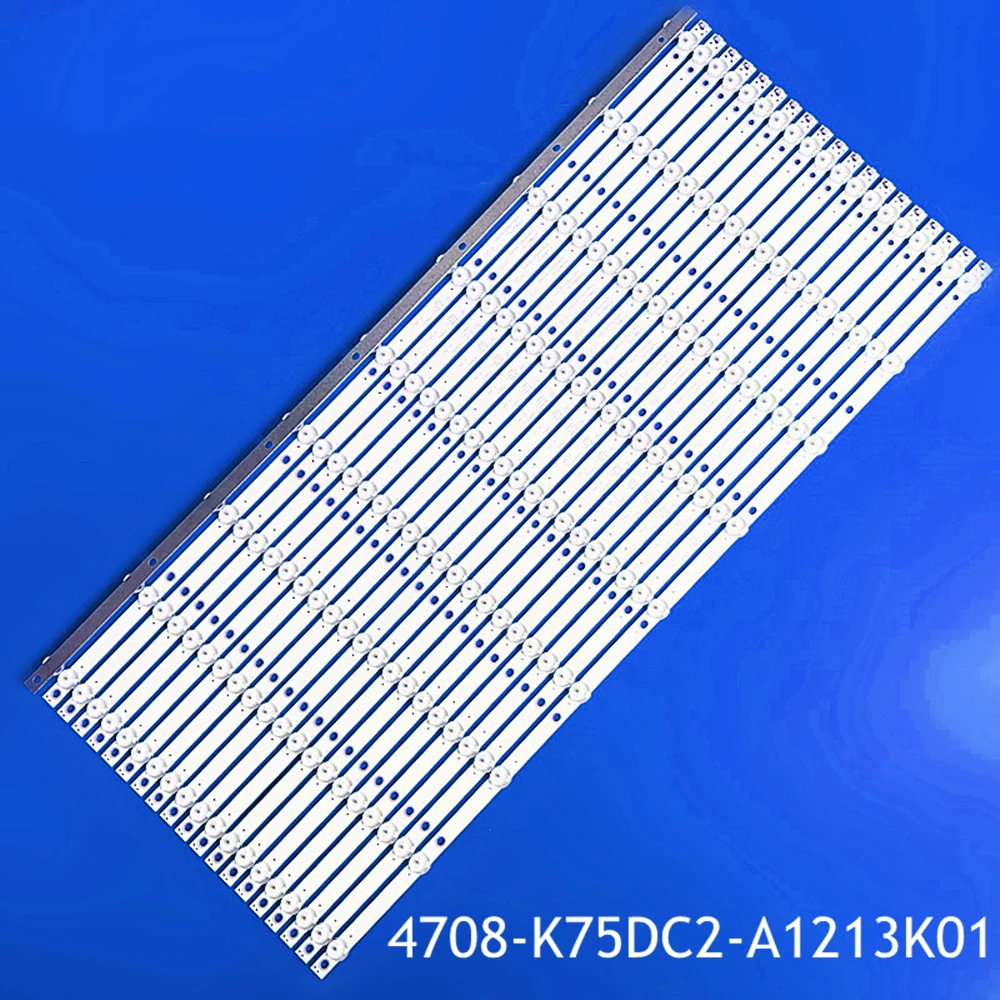 20 шт., Светодиодная лента для подсветки телевизора для 75PUF6393/T3 75U3800C K750WDC2 A1 4708-K75DC2-A1213K01