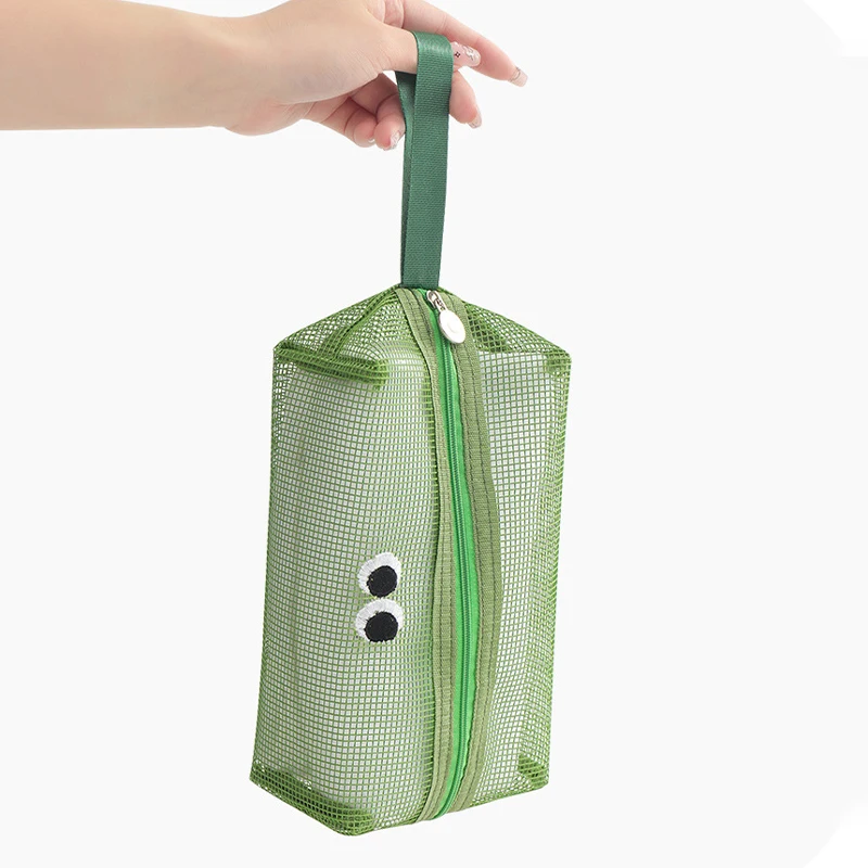 Mesh Makeup Bag Women Transparent Cosmetic Bag Portable Storage Bags Travel Toiletries Towel Organizer Pouch Travel Storage Bag