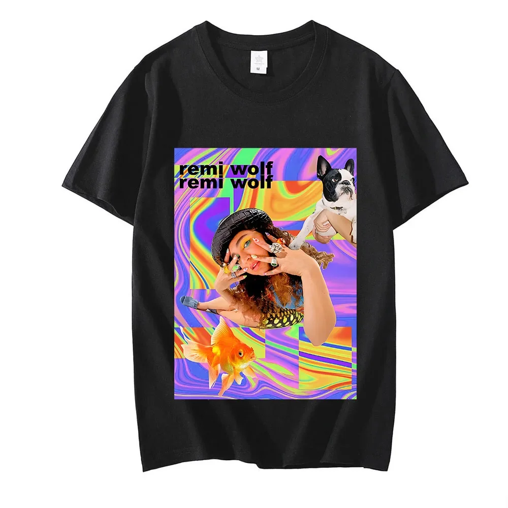 Music Remi Wolf T Shirt Summer Round Neck Cotton Tee-shirt Short Sleeve Punk Hip Hop Tshirt Roupas Femininas High Quality Tops