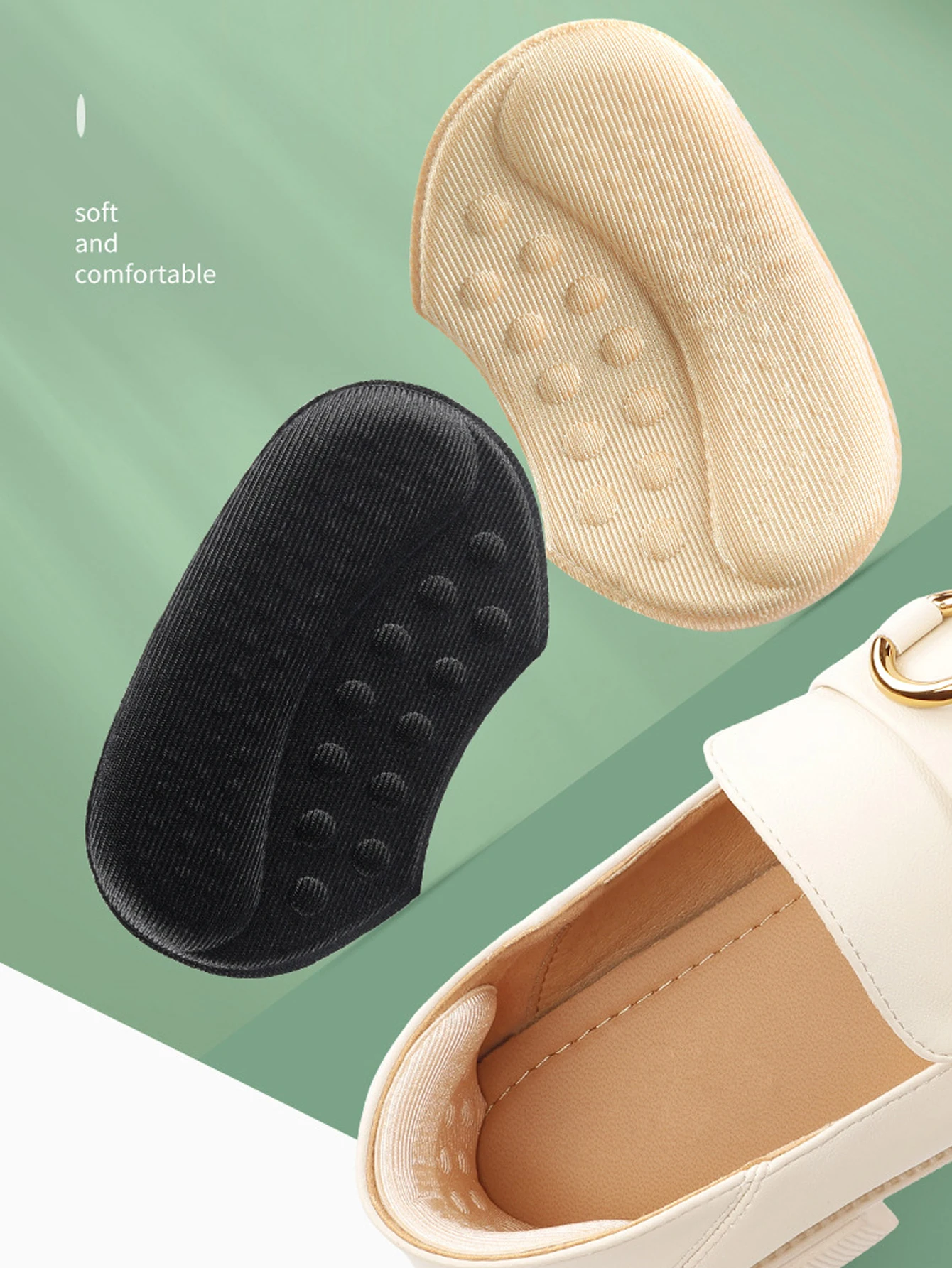 

Heel Pads To Prevent Abrasion & Slipping And Change Big Shoes To Small, High-Heel Half Insoles For Women To Relieve Foot Fatigue