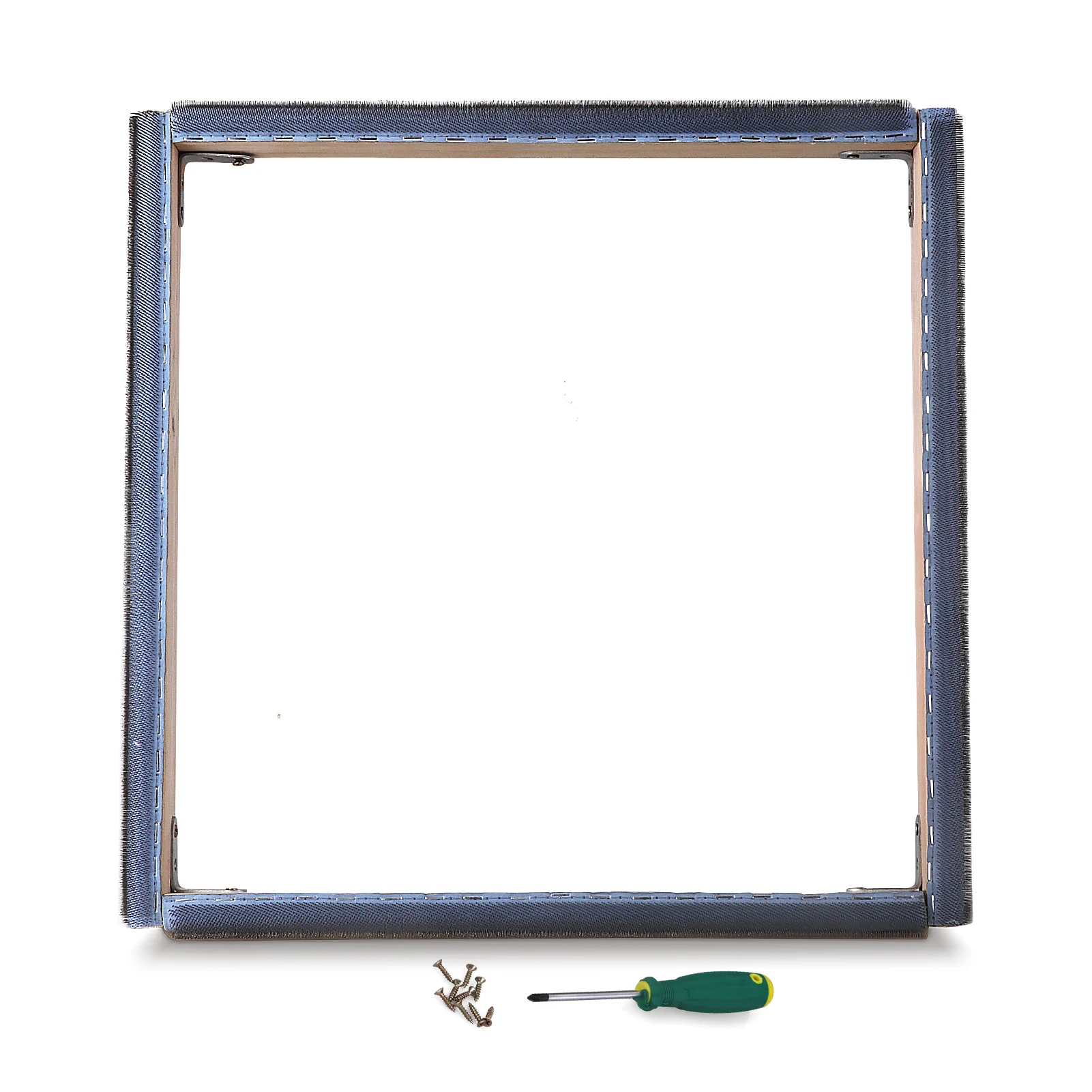 

50/40/30/25cm Square Embroidery Hoop Wooden Gripper Strips For Punch Needle Frame W/ Needle DIY Embroidery Sewing Cloth Painting