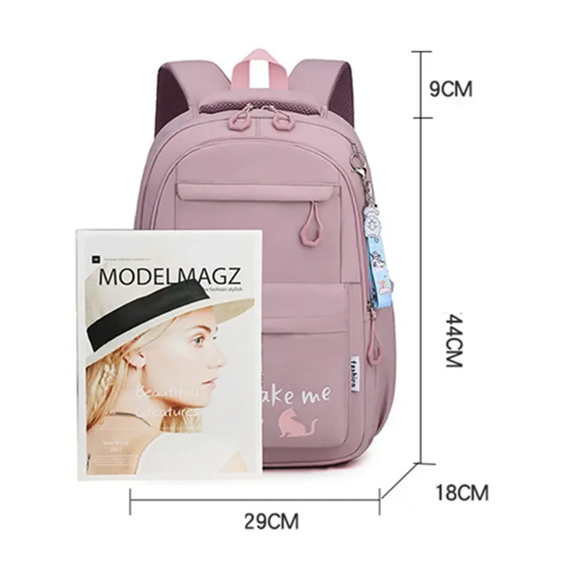 Fengdong-mochila escolar Kawaii para niñas, bonita mochila escolar impermeable para adolescentes, estudiante universitario, bolso de hombro de viaje grande