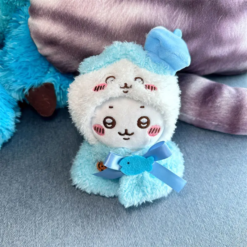 

MINISO Chiikawa Usagi Hachiware плюшевая кукла 10 см плюшевая одежда аниме милый маленький плащ сменная одежда прекрасный Kawaii отправить другу