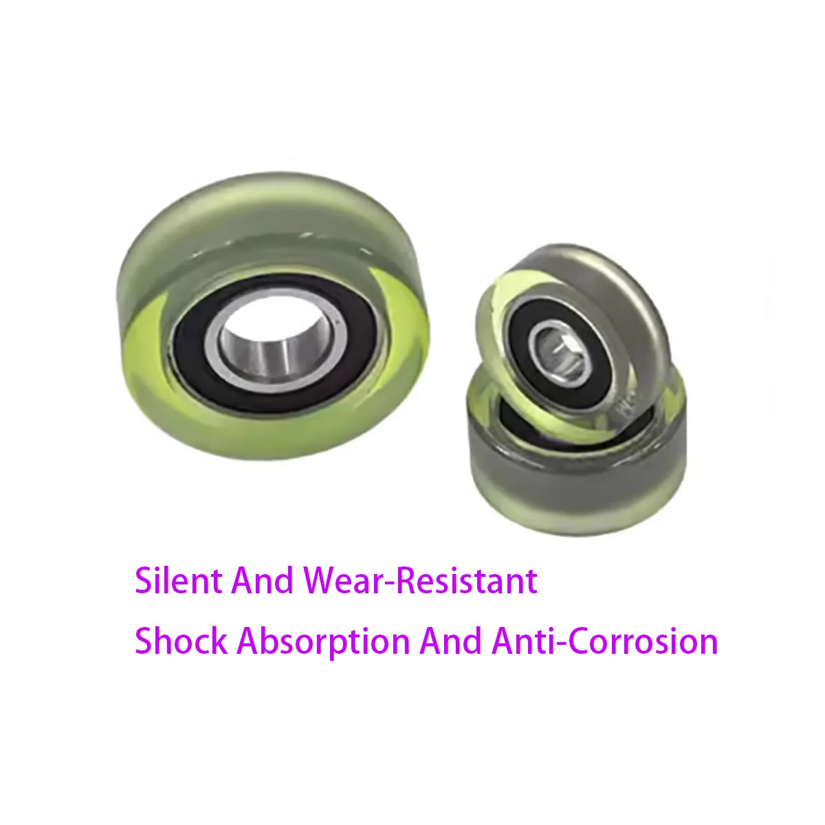 Plastic Bearing PU68822-5 Polyurethane Soft Rubber Pulley Outer Diameter 9.2/10/11/12/13/14/15-80mm