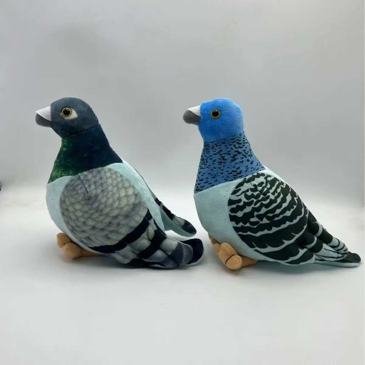 New Lifelike Bird Plush Toys Simulation White Green Pigeon Lovely Magpie Stuffed Animal Doll Photography Props Home Decor Gifts