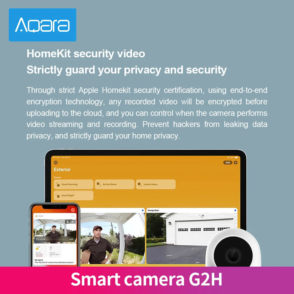 Original Aqara G2H Camera 1080P HD Night Vision Mobile For Apple HomeKit APP Monitoring G2 H Zigbee For Xiaomi Mijia Smart Home