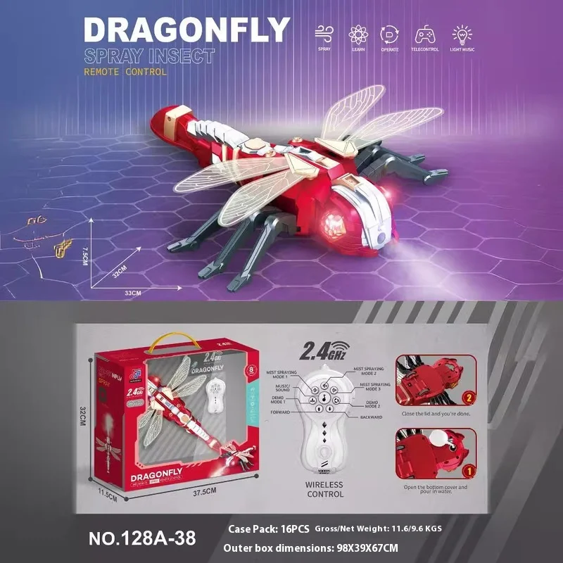 Robot araignée télécommandé RC, jouets araignée avec Spray/lumière/Musique, cadeaux pour garçons de 6 à 12 ans, jouets d'halloween et de pâques pour enfants