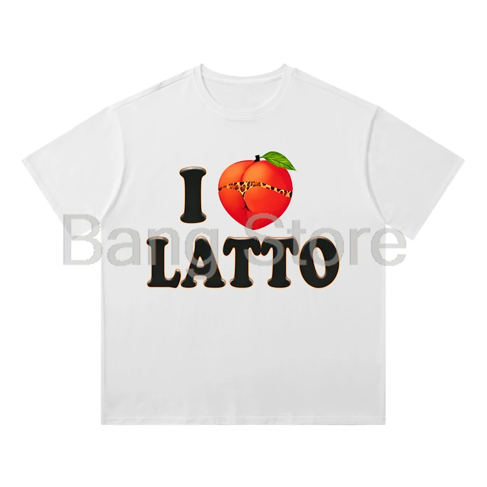 I Love Latto Cotton Tee Unisex T-shirt Crewneck Short Sleeve Tops