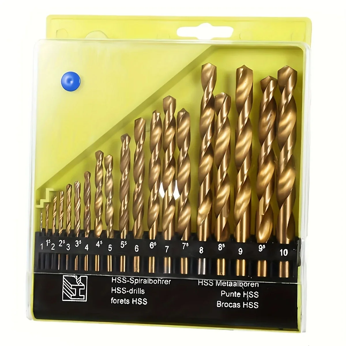 

19pcs M35 Cobalt Round Straight Handle Metric Drill bit Set 1mm-10mm Drill Bits Suitable for Stainless Steel Hard Metal 2025