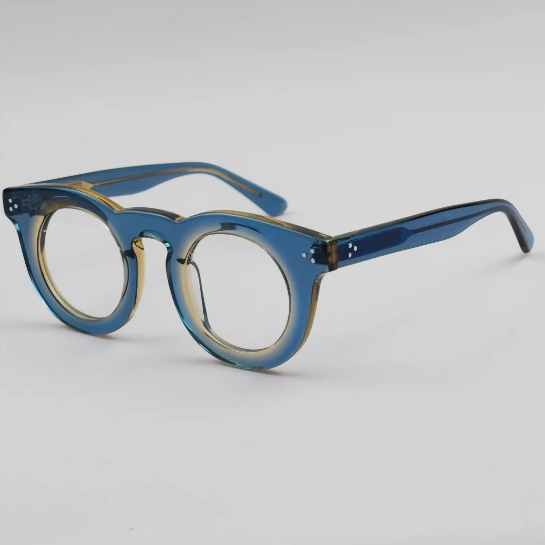 

Acetate Prescription Glasses Myopia Optical Lens High Quality Eyewear Men Acetate Oval Eyeglasses 0-25-50-75-100
