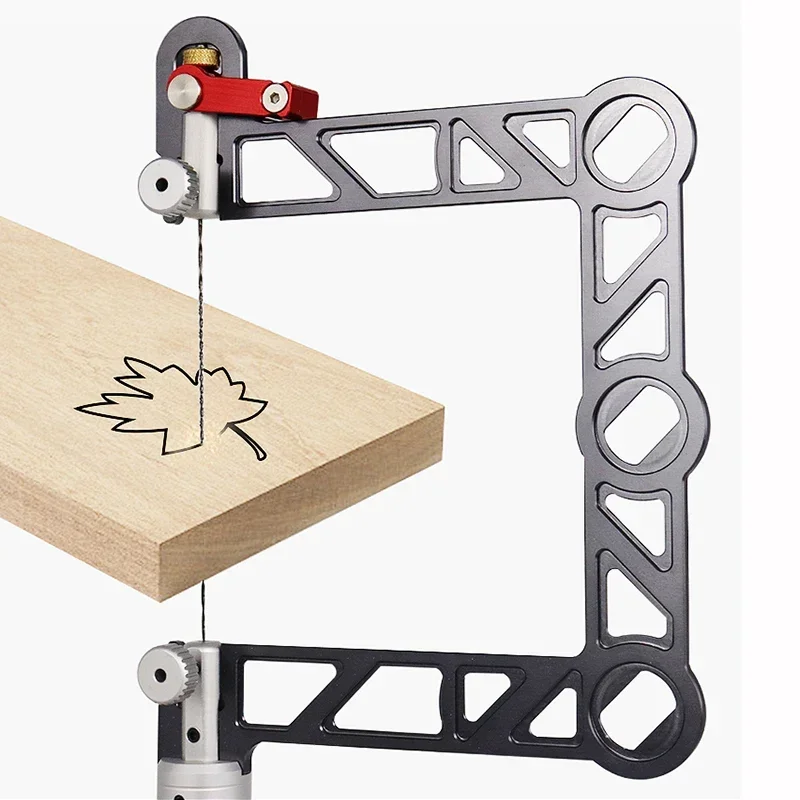 Woodworking Copying Saw Aluminum Adjustable Frame with Screw Tension for DIY Joinery Woodworking Tool 3\