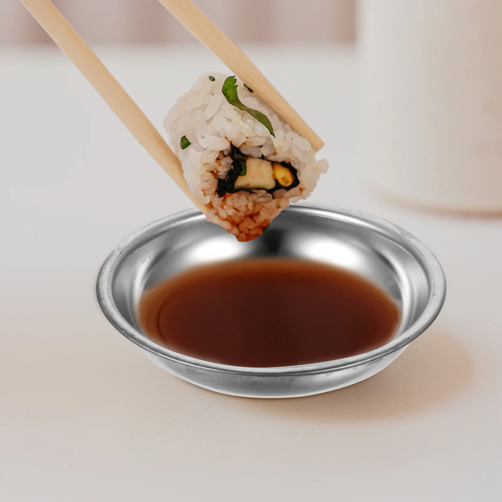 

10pcs Stainless Steel Seasoning Dishes 2.76 Inch Sauce Bowl For Oil Vinegar Soy Dipping Condiment Small Round Metal Dish