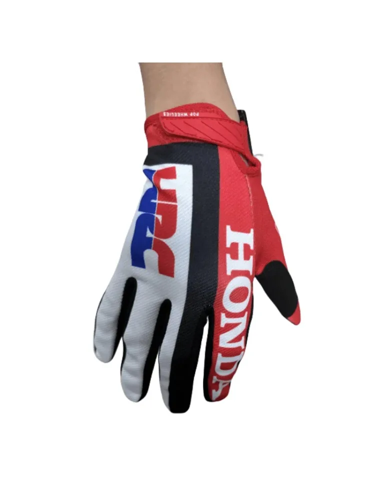 AliExpress Honda New For HONDA HRC Motocross MTB MX Red Mesh Gloves Dirt Bike Riding Motorcycle Riding Touring Breathable Touchscreen Glove