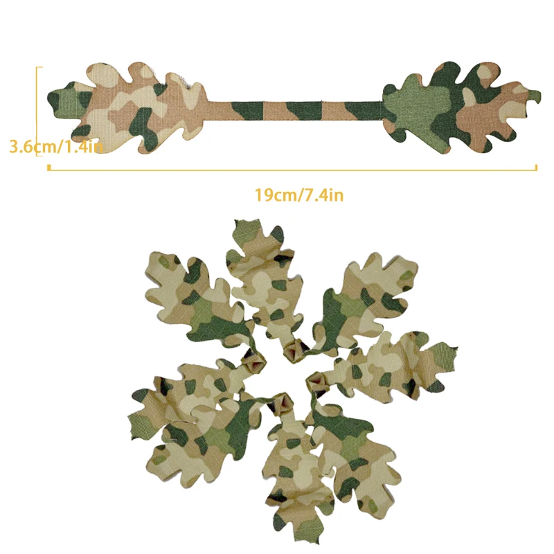 15Pcs/set Paintball Airsoft 3D helmet cover camouflage leaves Ghillie crafting materials Tactical Outdoor Game DIY Gear NFP Camo