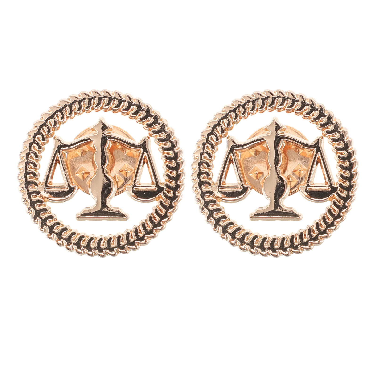 Broche de abogado para hombre, Pin de solapa de justicia, escala de Libra para jueces, abogado, estudiantes de la ley, accesorios de traje, joyería de abogado, 2 uds.