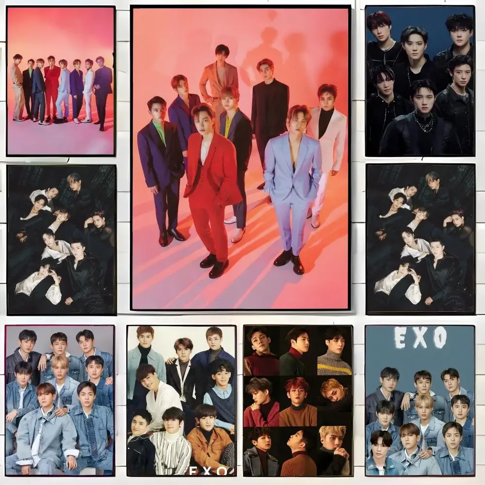 Energetic Boygroup E-EXO Poster Wall Art Print Decorative Mural Home Decor Gift Unframed